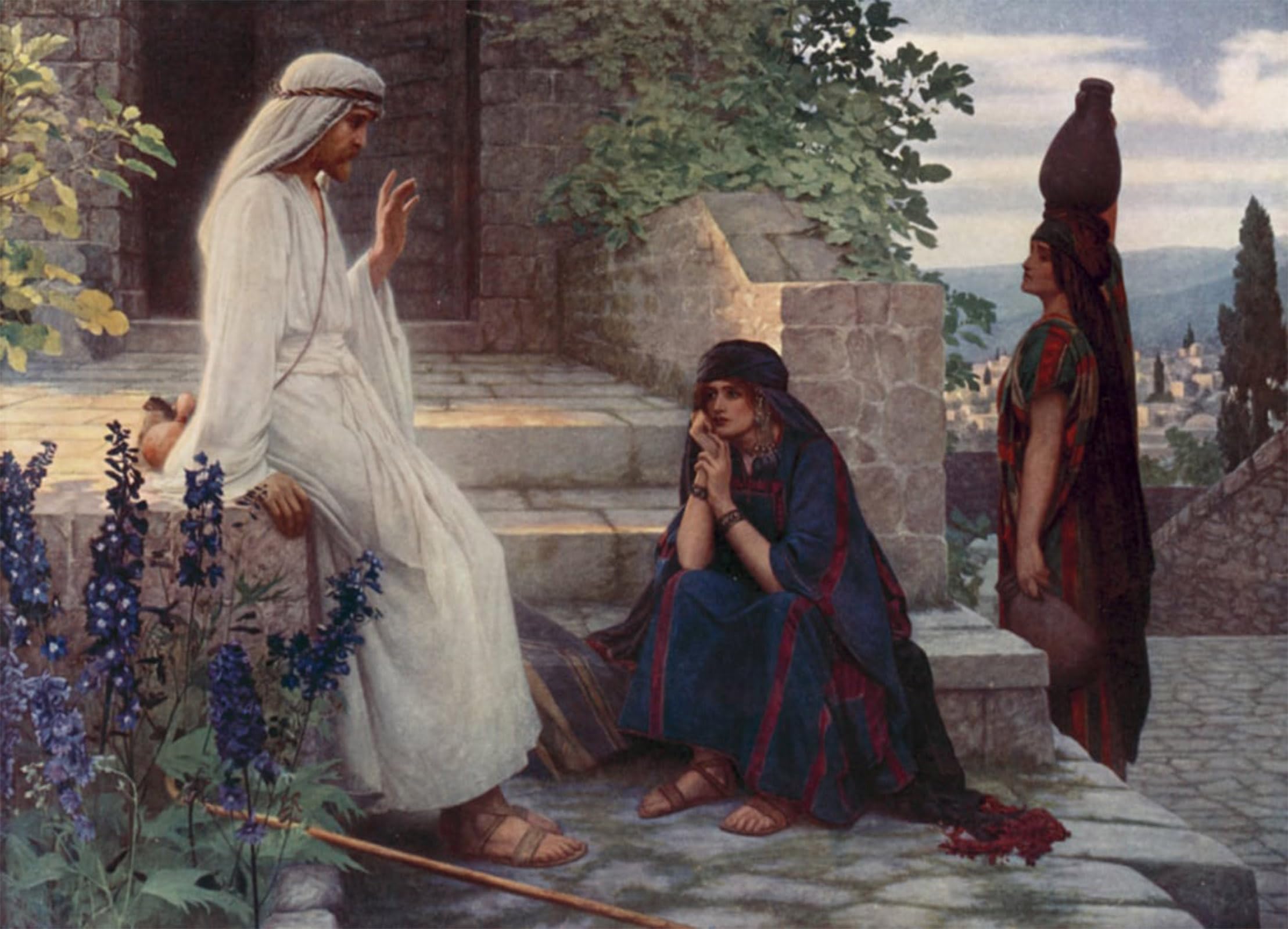 ARTXLXXBN Famous Prints Artwork Pictures Poster Painting Art the Home At Bethany by Herbert Gustave Schmalz Artwork Landscape Pictures for Home Decor 60x90cm