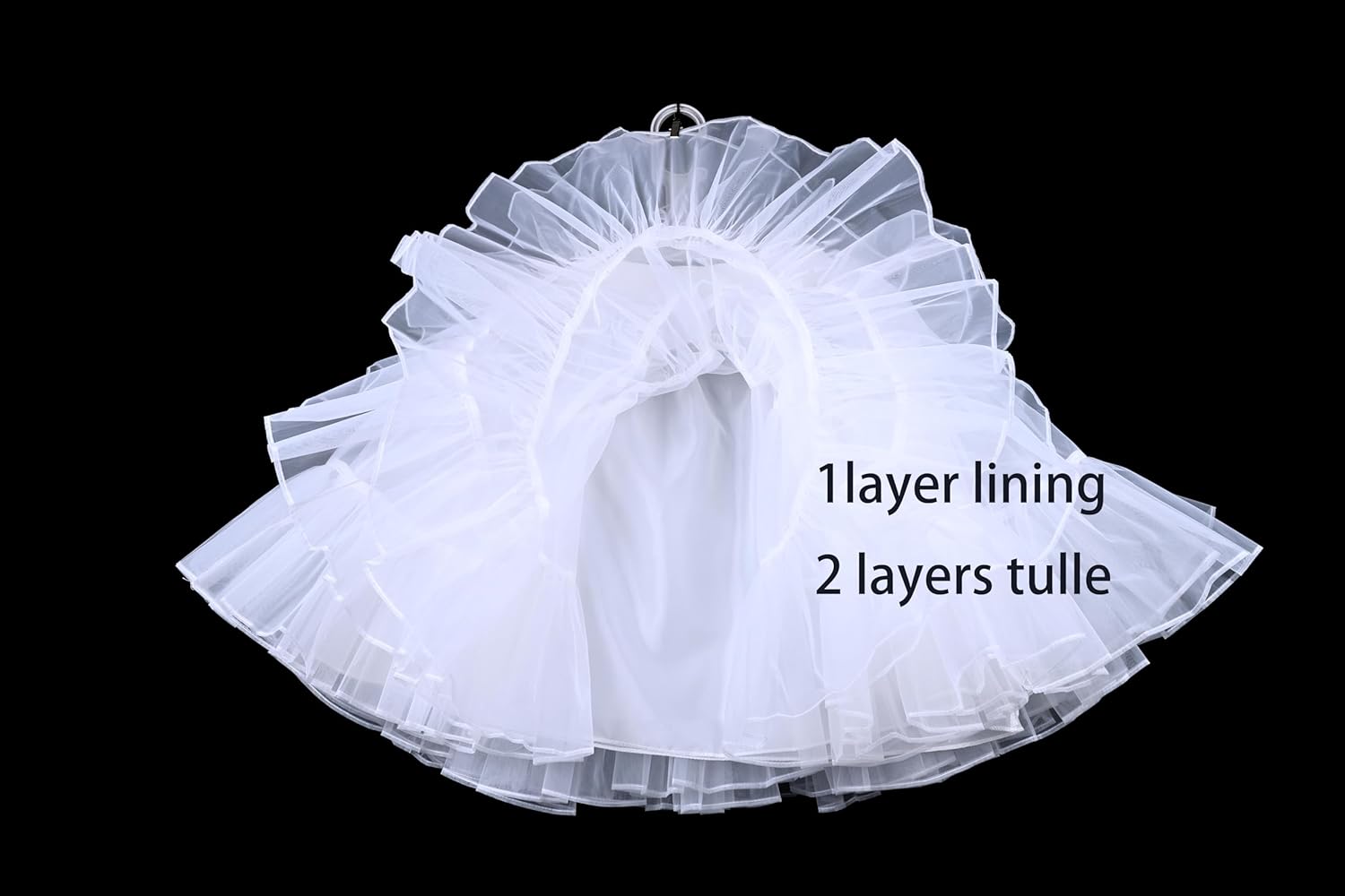 Women's Short Length Petticoat Above Knee Underskirt Half Slip Crinoline - Image 4