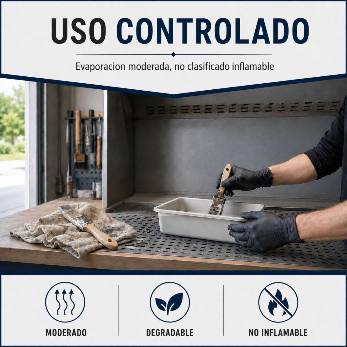 Limpiador de Brochas, Disolvente para Pintura, Barniz y Lasur 5 L | Limpia y Diluye Pinturas, Barnices y Lasur, para Brochas, Rodillos, Cubetas y Pistolas - Arcane Industries