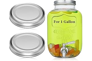 Uiifan 304 Stainless Steel Replacement Gallon Jar Lids