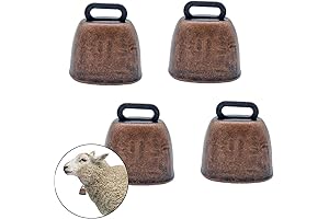 4 Pack Brass Bell,Anti-Theft Accessories Bell,Cow Horse Sheep Goat Bell
