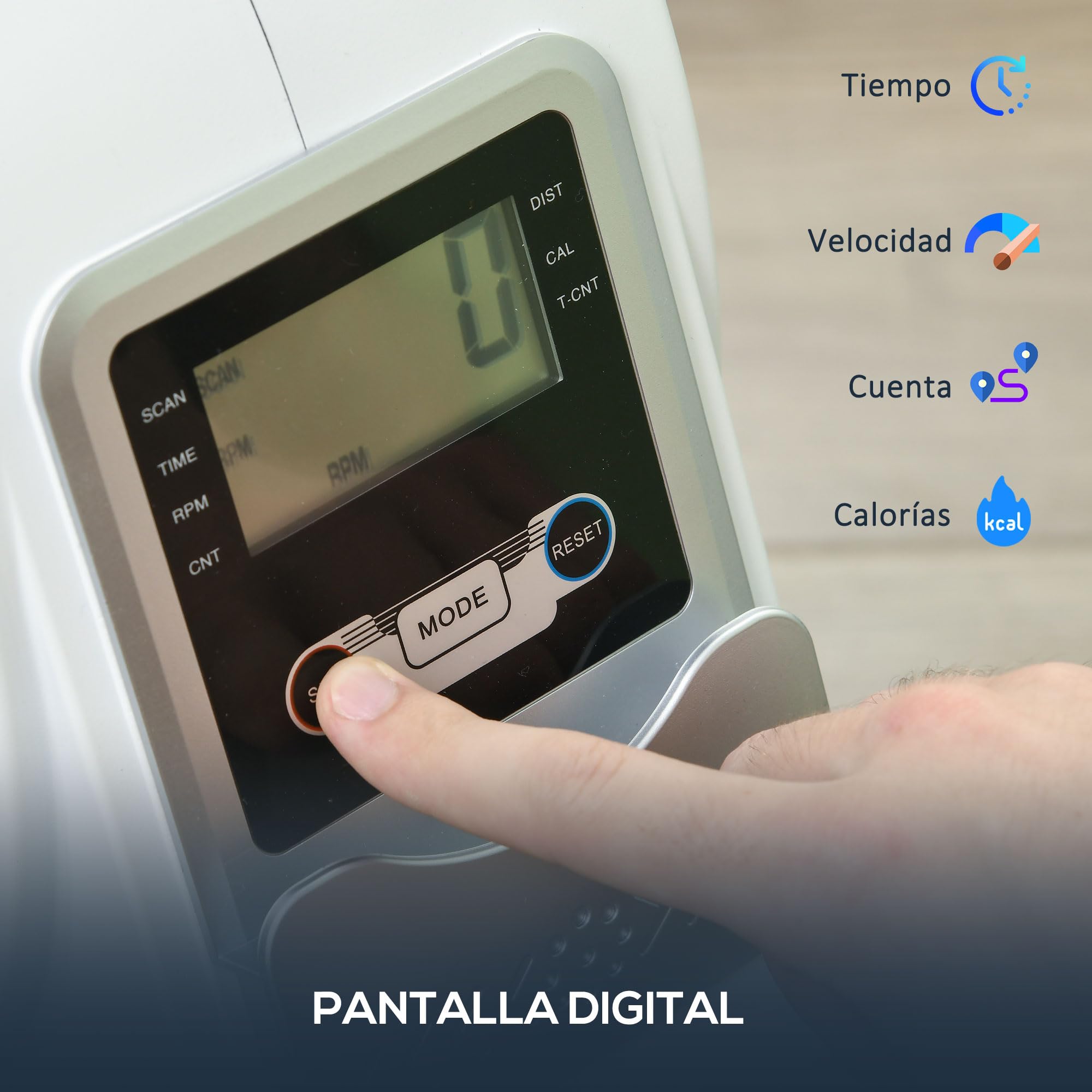 SPORTNOW Máquina de Remo Magnético Plegable Remo para Casa con Pantalla LCD Resistencia de 8 Niveles y 2 Ruedas Carga 130 kg para Gimnasio Acero 180x48x60 cm Blanco