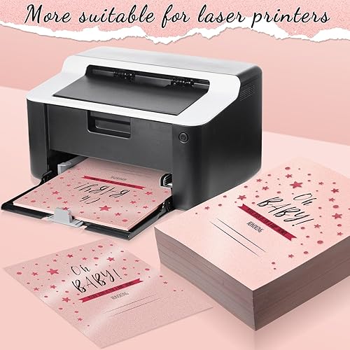 Vista 10 de 250 hojas de papel metálico de 8.5 x 11 pulgadas, tarjeta brillante de 80 libras, 210 GSM, papel de impresora de doble cara para bodas, cumpleaños