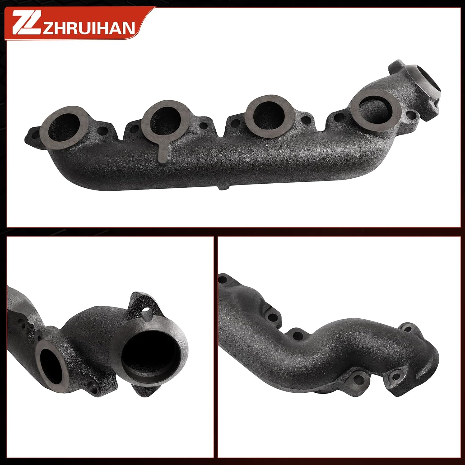 Left Exhaust Manifold Kit with Includes Required Gaskets And Hardware Compatible with Excursion 2000-2003 7.3L V8, F250 F350 F450 F550 Super Duty 1999-2003 7.3L V8, OE : 674-746