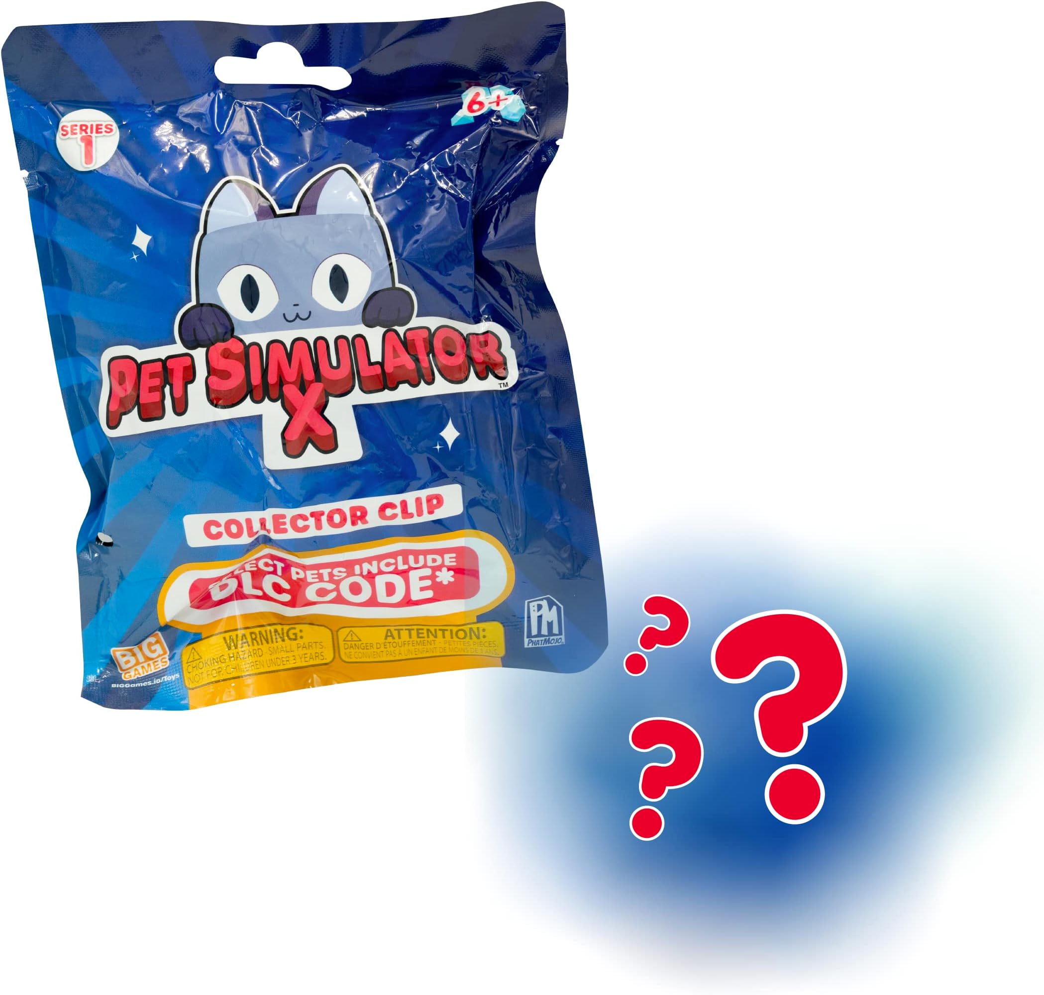 PET Simulator X - Mystery Pet Minifigure Toys with Collector Clip - Blind Bag 1 Pack and Chance of DLC Code - Surprise Collectable