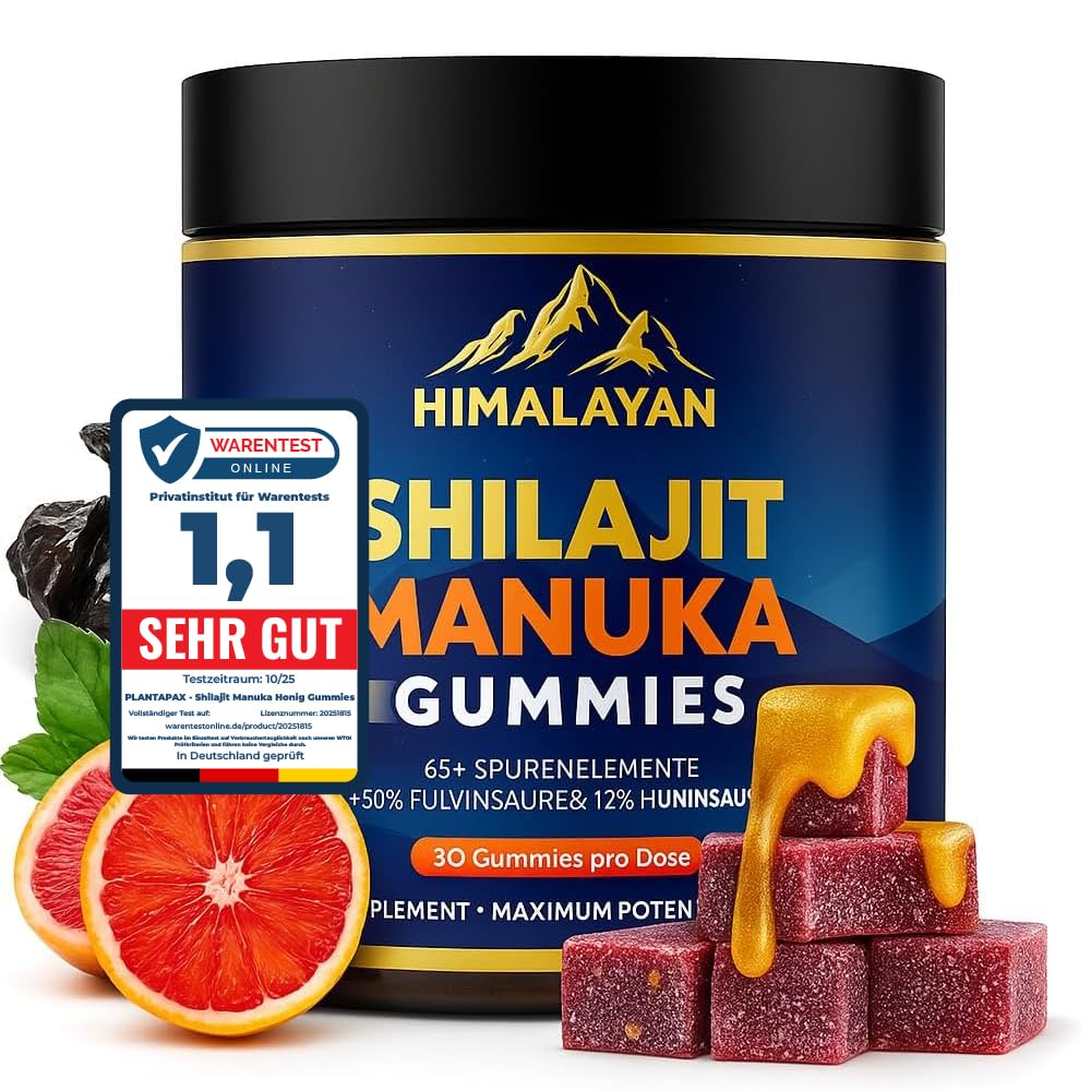 Shilajit Himalaya & Manuka Honig MGO 263 – Zuckerfreie Veggie Wohlfühl-Gummibärchen – Deine tägliche Unterstützung für Energie, Immunsystem & innere Balance