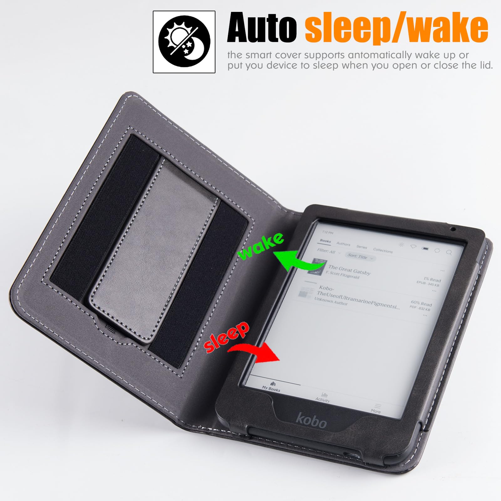 TPU Hülle Für Kobo Clara 2E (2022) – Ultraflache Lederhülle Mit Ständerfunktion | Sleep/Wake Automatik | Schlank