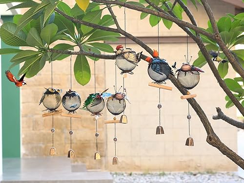 Miniatura 6 de Comedero de Pájaros Solar de Metal, Comederos para Pájaros a Prueba de Ardillas para Exteriores, Linda Forma de Animal (Forma de Colibrí)