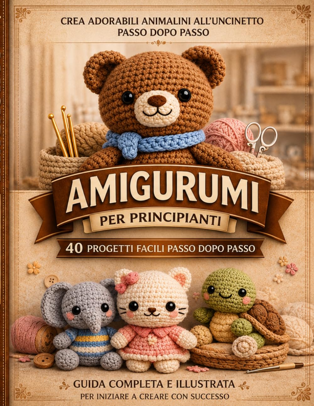 AMIGURUMI ALL'UNCINETTO per Principianti: 40 progetti progressivi per imparare con sicurezza, seguire pattern chiari e creare pupazzi curati, ... lavoro.: 1 (La Biblioteca degli Amigurumi)