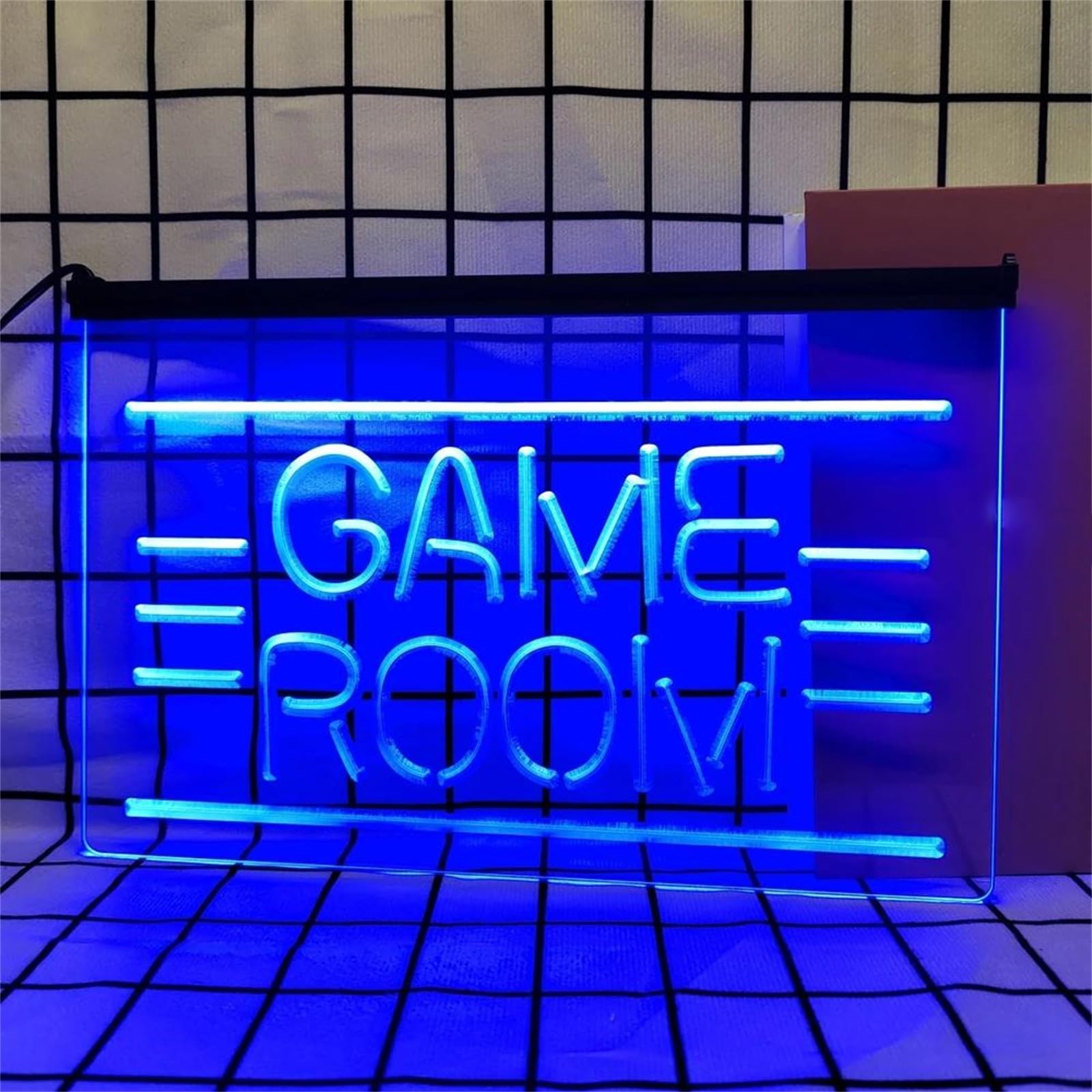 Game Room Neonowe znaki do dekoracji ściennych, ściemnialne neonowe światła LED RGB z 3 przyciskami USB na prezenty dla graczy, do pokoju nastolatka, na imprezę,30x20cm