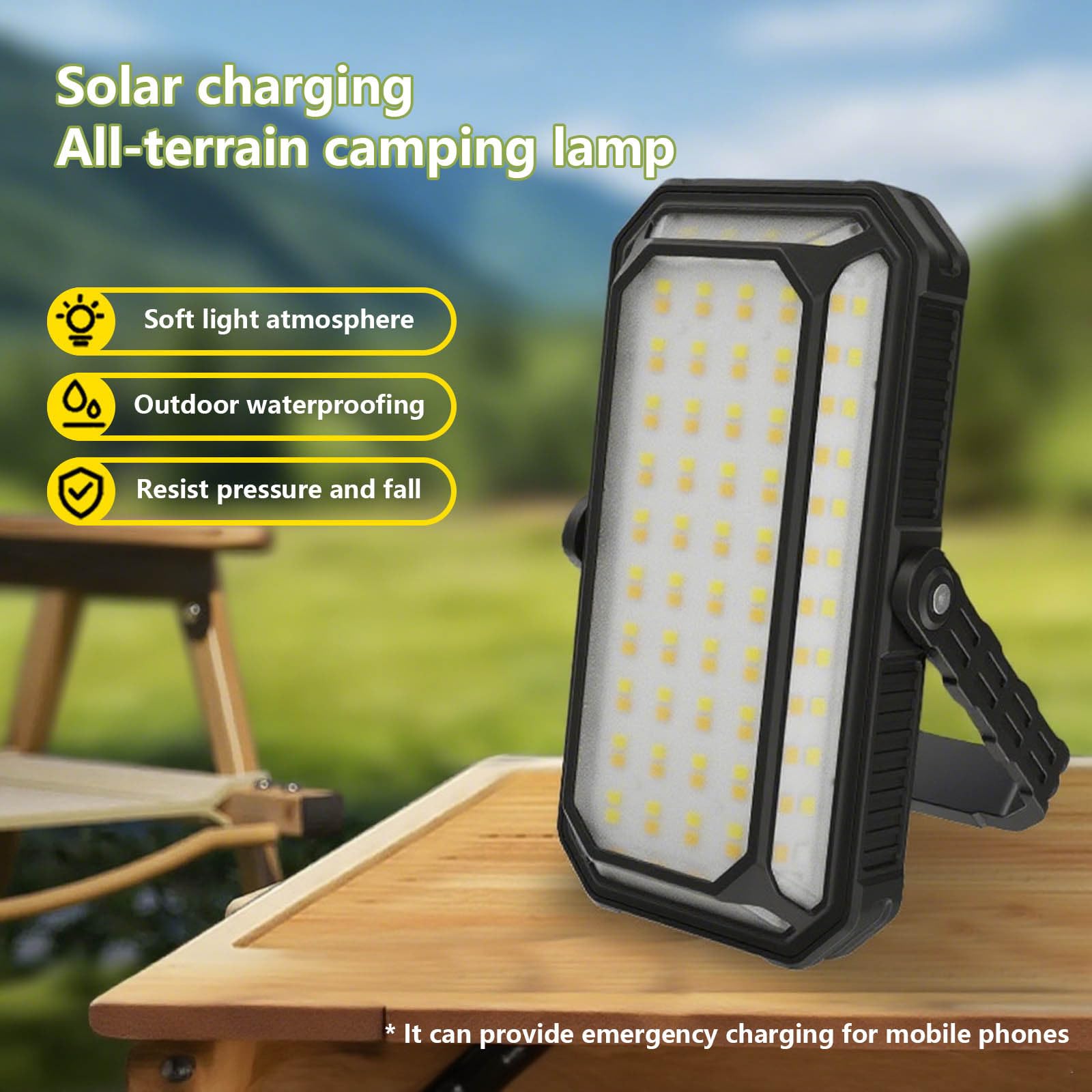 Lanterna da campeggio ricaricabile, 10000 mAh, dimmerabile, con 12 modalità, display LCD ad alta luminosità, luce tenda per interruzioni di corrente, uragano, escursionismo, pesce, emergenza