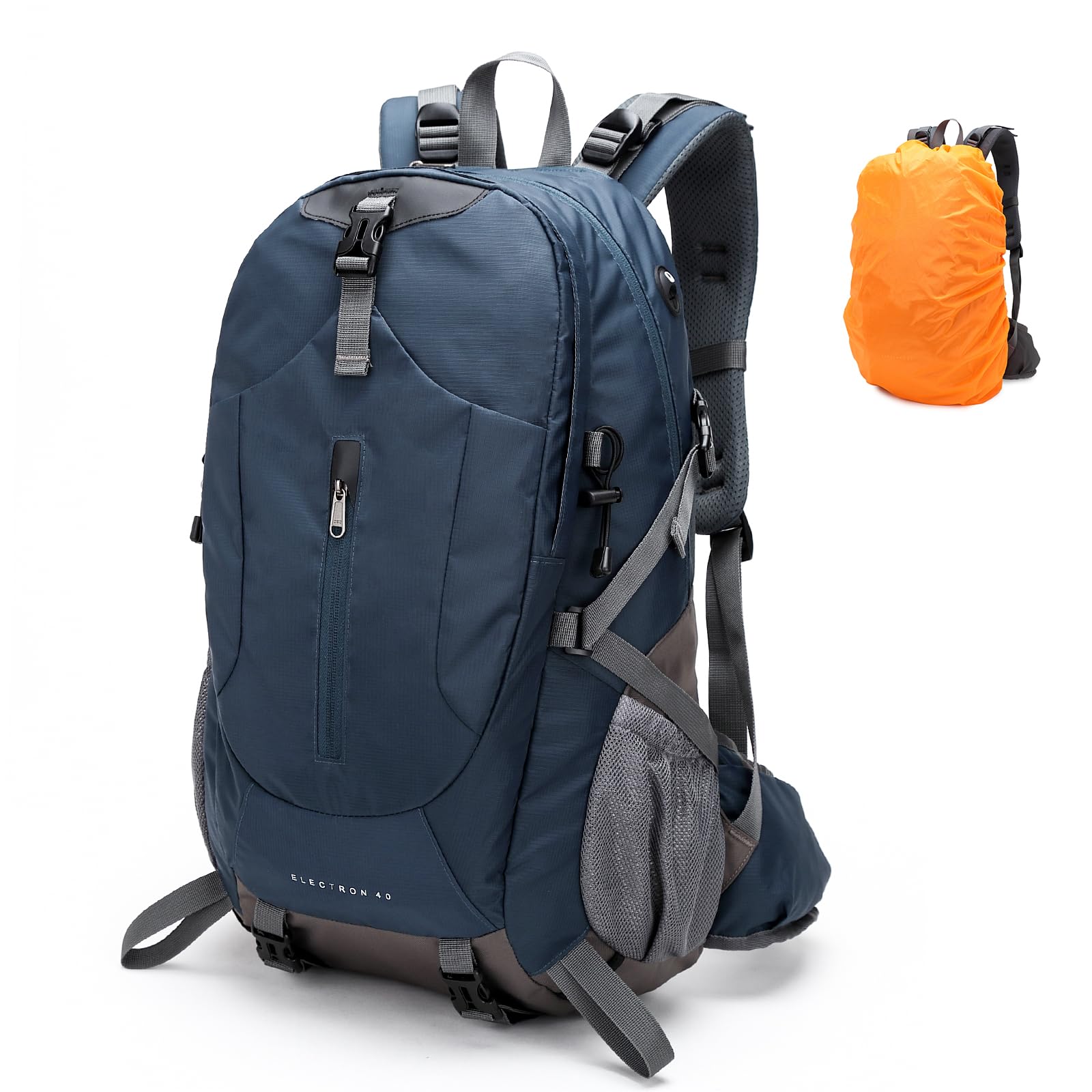 Mochila de senderismo impermeable 40L, mochila de trekking con cubierta para la lluvia, mochila de viaje mochila de día, adecuado para actividades al aire libre, camping y viajes