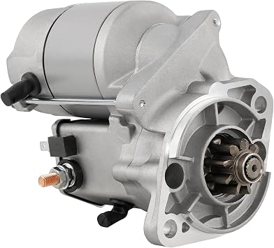 410-52302 Starter Motor 12V 1KW Fit for Kubota Compact Tractors L2050 L225 L2350 L235 L245 L2650 L275, D1100 Engine, Carriers, Universal M-30, Replaces 15321-63015 15321-63016