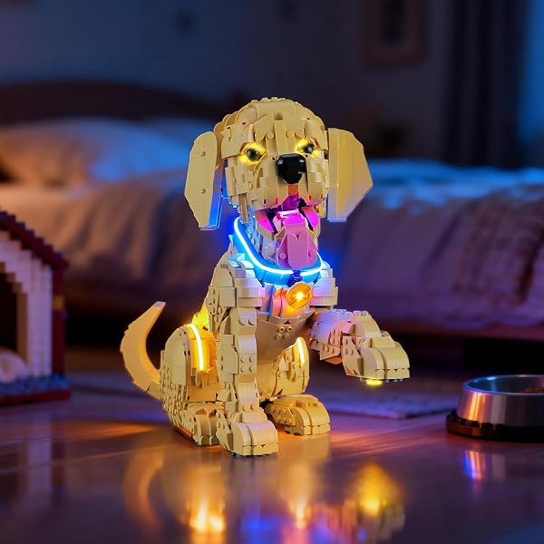 BRIKSMAX Kit d’éclairage à led pour LEGO 11384 Le chiot Golden Retriever - Compatible with Lego Icons Blocs de construction Modèle- Pas inclure l’ensemble Lego - 1