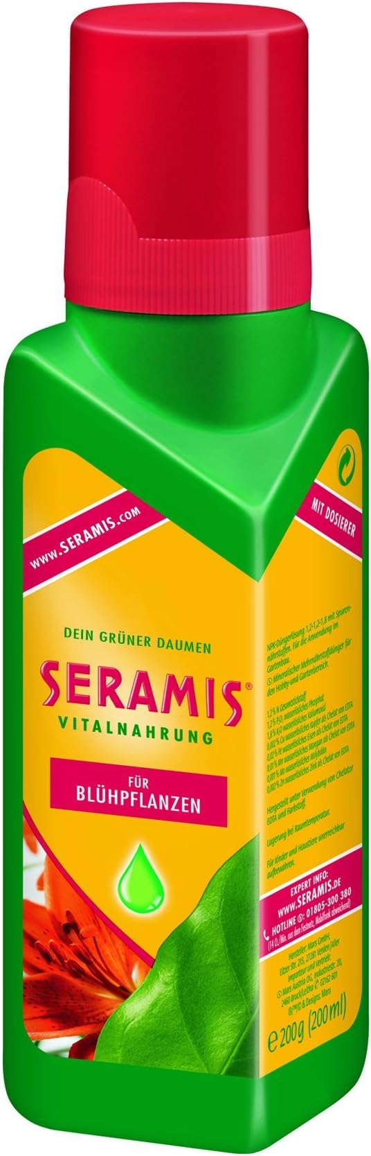 Seramis Liquid Vital Nourishment for Blooming Plants, 1 x 200 ml