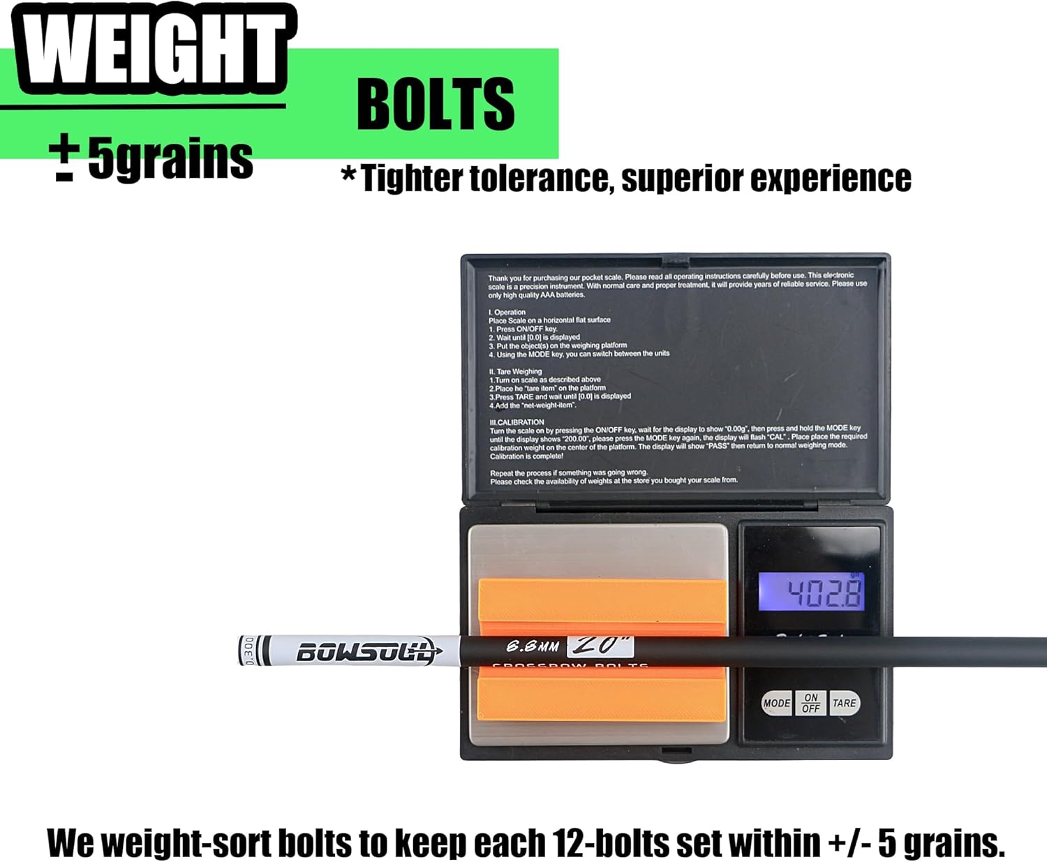 Crossbow Bolts 20 22 Inch Carbon Archery Arrows Hunting Bolts with Removable Tips 12Pack