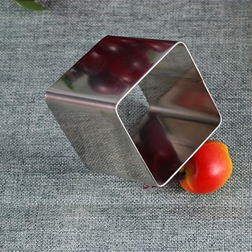 Miniatura 2 de Luxshiny Anillo cuadrado para mousse, molde para hornear pasteles, de acero inoxidable, para postre, molde de pastelería para hornear en casa (2.5