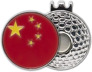 DA VINCI Magnetic Golf Hat Clip with 1 Inch Embossed Flag of Countries Metal Golf Ball Marker