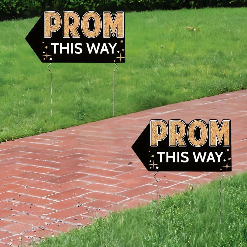 Prom This Way Directional Yard Signs, 2 Piece