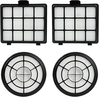Aspiron 2 Set Replacement Inlet & Ouelet HEPA-H12 Filter Part for AS-CA033, Canister Vacuum Cleaner Filter, Washable, Vacuum Cleaner HEPA Style Filter Fits, 2 Pack