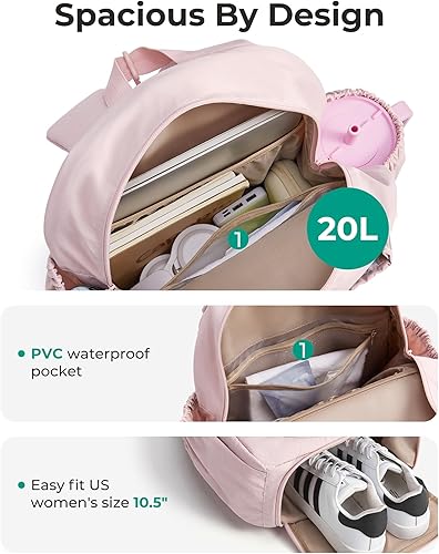 Miniatura 4 de BAGSMART Bolsa de gimnasio para mujer, bolsa de viaje