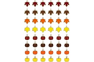 AIEX 48pcs Exquisite Fall Charms Pendants