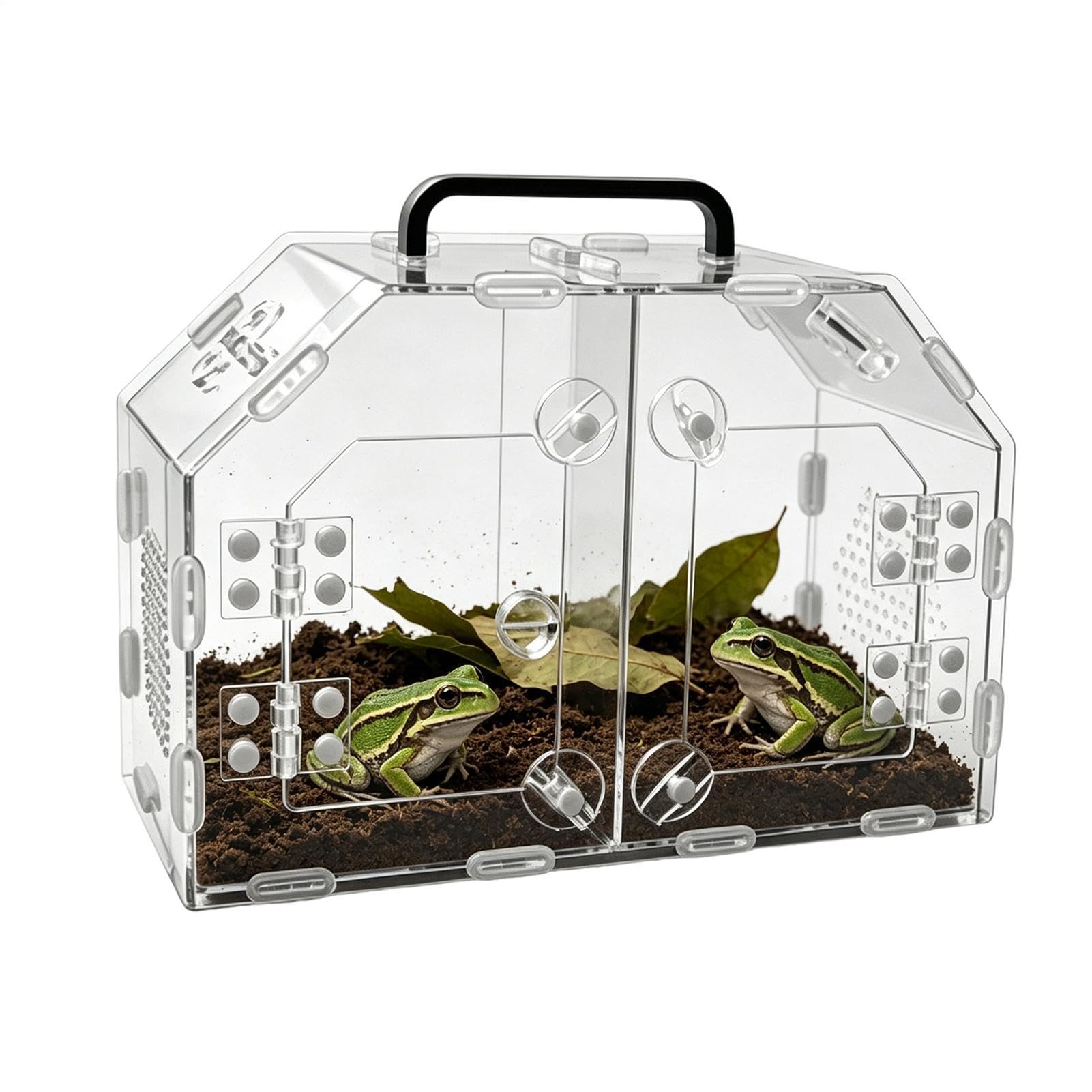 Terrarium portable en acrylique étanche pour lézards et habitats sains