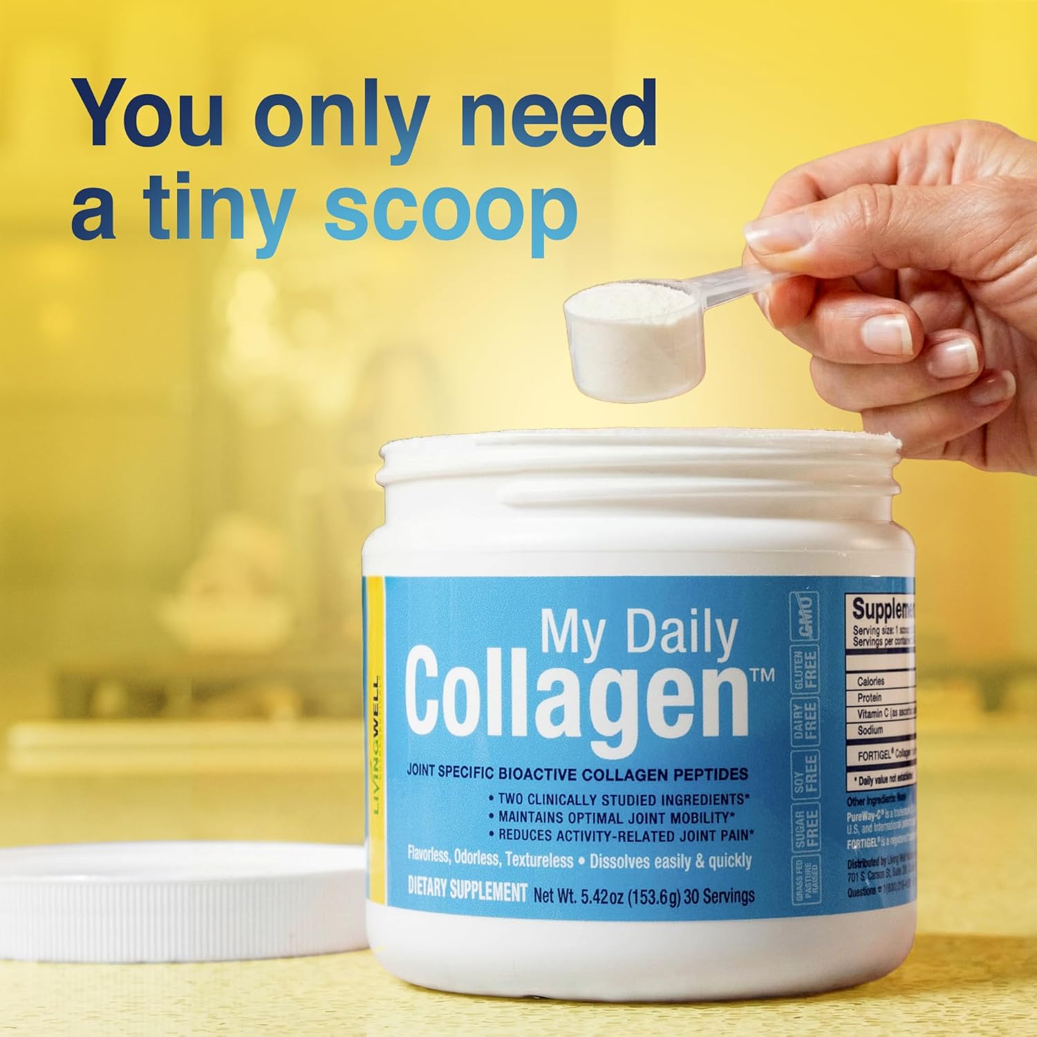 Premium Collagen Peptides Type 1 & 3 Collagen Powder - Hydrolyzed Bovine with Protein & Vitamin C – Unflavored Powdered Peptides Protein for Men and Women Joint & Cartilage Health – 30 Servings - Image 5