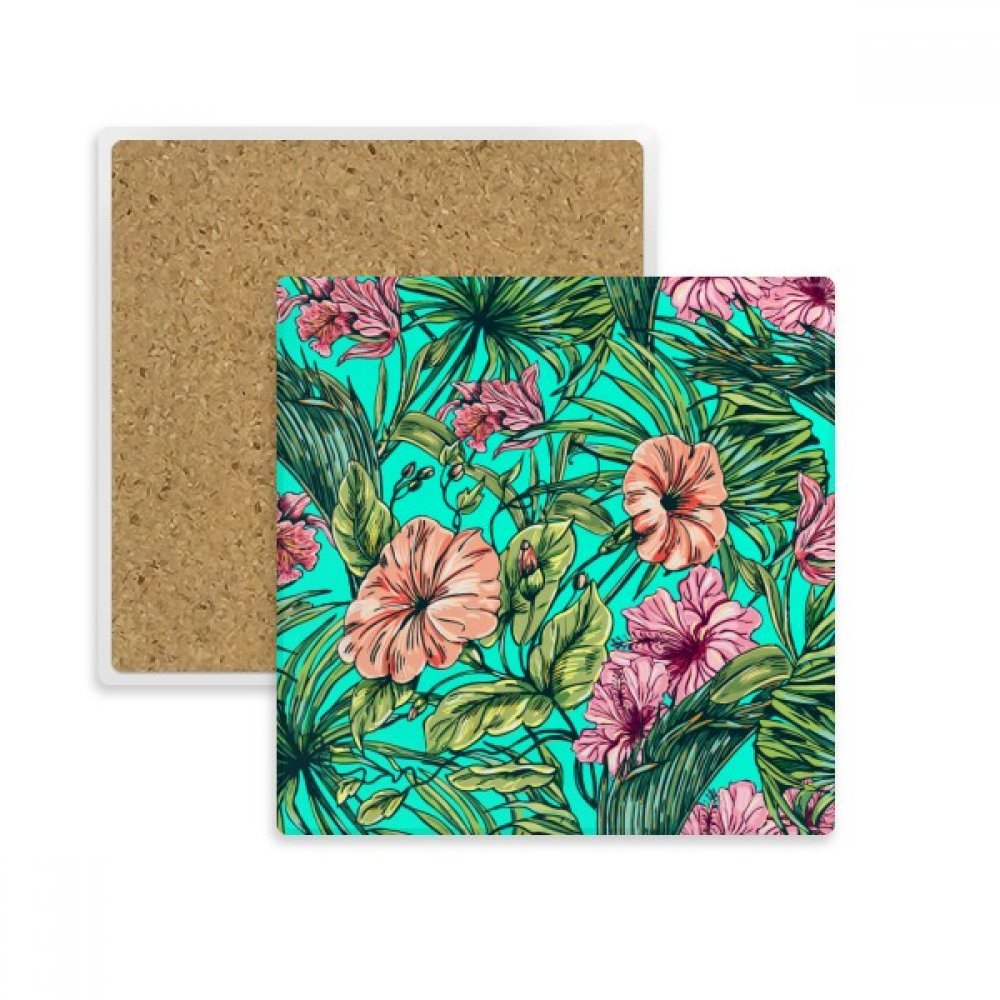 Coaster de table motif plante verte pour des pauses café sereines et élégantes