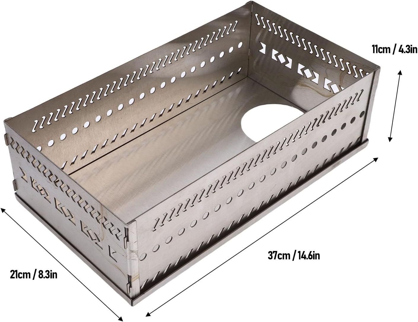Diydeg Sauna Stone Holder, Large Capacity Stainless Steel Sauna Stone Basket, Accommodate up to 50 kg, Sauna Stove Rock Stand for Charcoal Fireboxes and Wood Burning Stoves (SL 375)