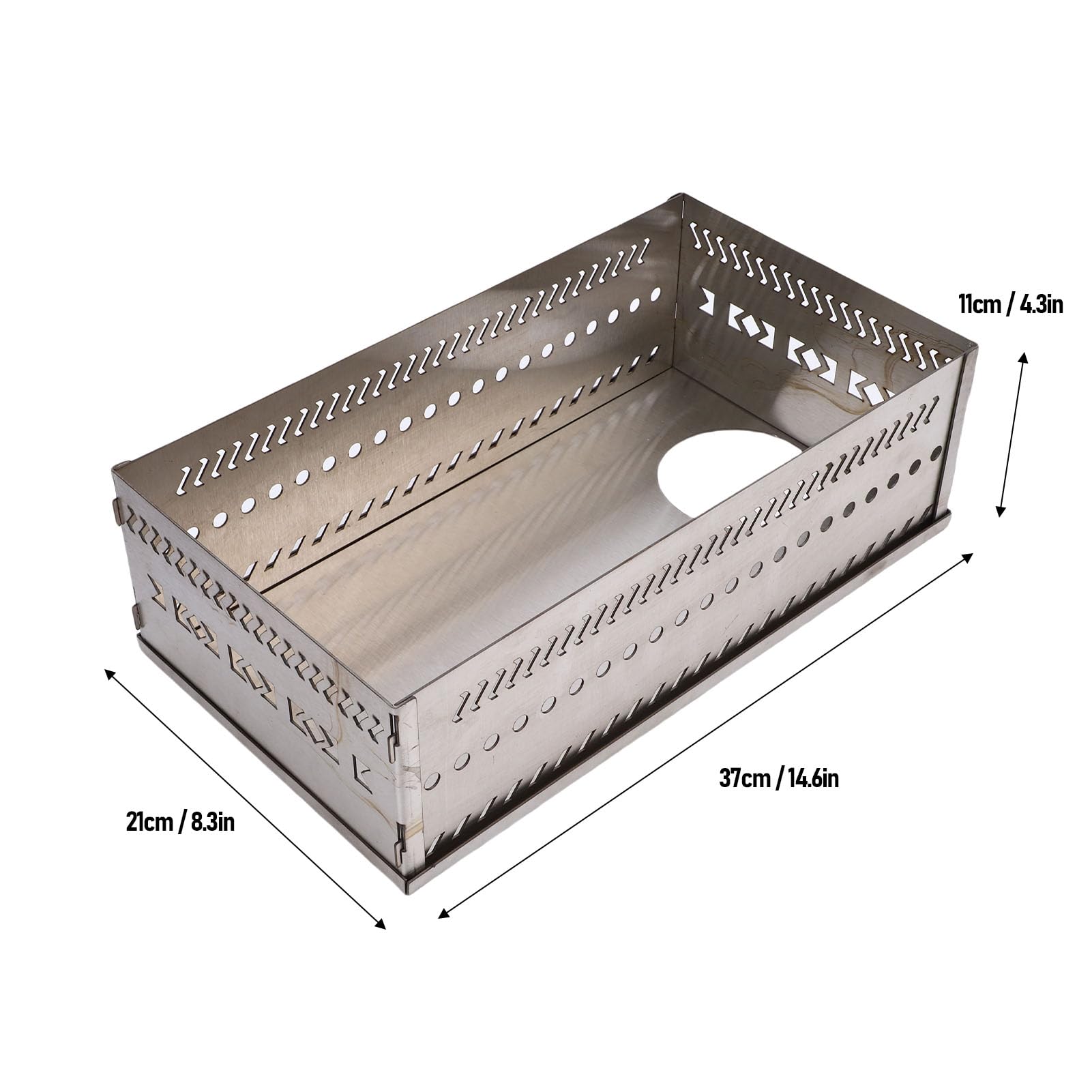 Bewinner Sauna Stein Halter Edelstahl Korb bis 50kg Kapazität Mehrzweck Sauna Fels Ständer für Holzkohle Feuerraum Holz Brennstoff Ofen SL 375