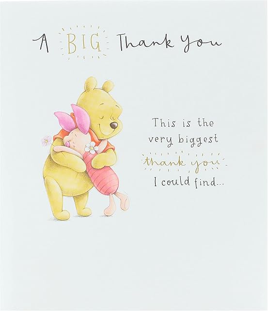 Disney Thank You Card - Winnie the Pooh Thank You Card - Piglet Thank You Card - Cute Thank You Card