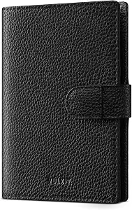 VULKIT Dual Passport Wallet for RFID - Travel Document Organizer for 2 Passports, Credit Cards, Cash, ID Windows