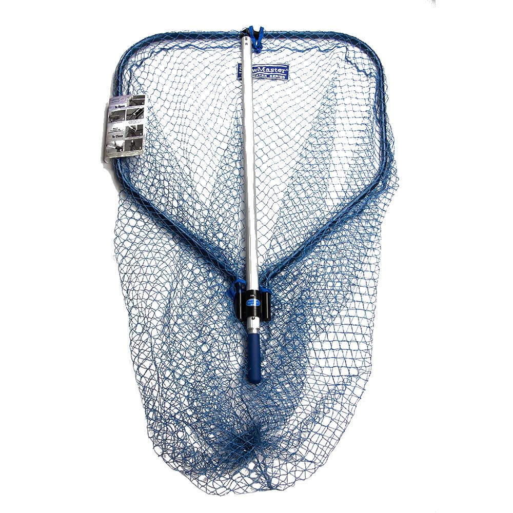 StowMaster SS120X Saltwater Series Precision Landing Net, Silver/Blue