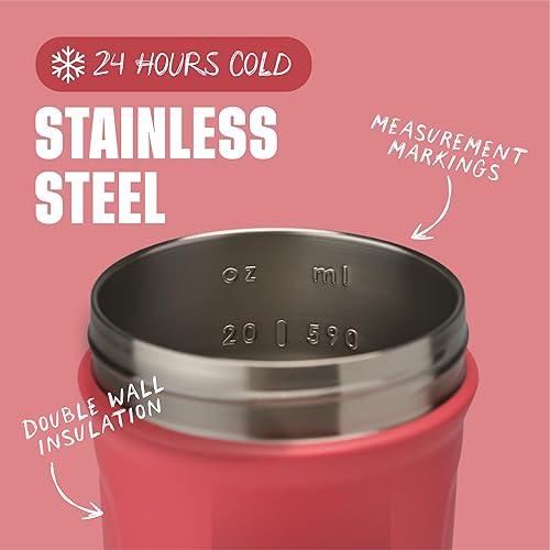 Miniatura 52 de BlenderBottle Strada Sleek - Acero Inoxidable - 25 oz - Espuma de mar Verde mar