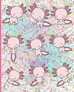 Cute Axolotl Composition Notebook | Adorable Amphibian | Fun Salamander | Wide Ruled Notebook | Composition Notebook Wide Ruled, 7.5 x 9.25, 120 Pages, For Kids, Teens, and Adults