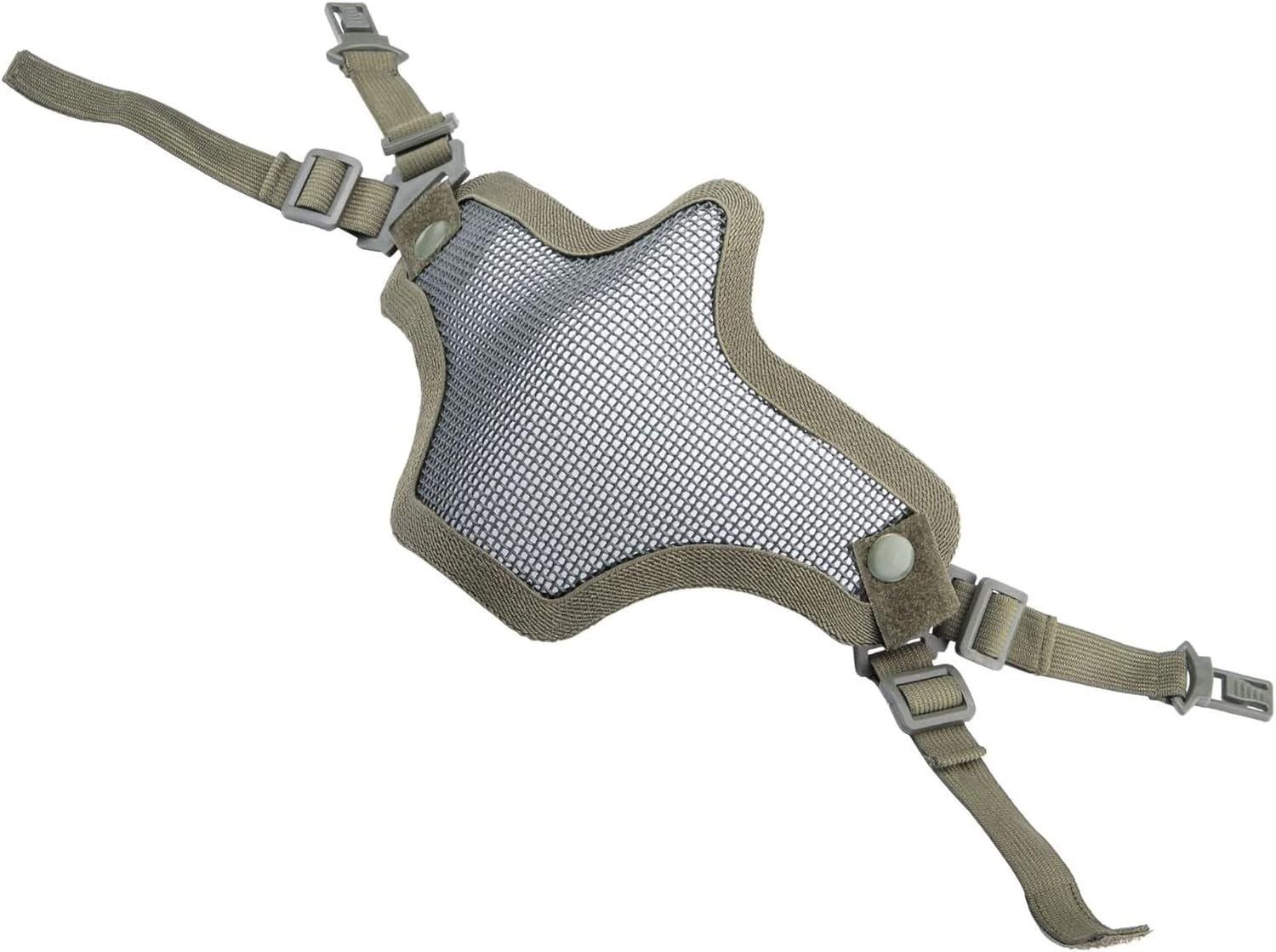 Evike Airsoft - 6mmProShop Iron Face Mesh Striker V1 Lower Half Face Pro for Use with Bump Headpros (Color: OD Green)