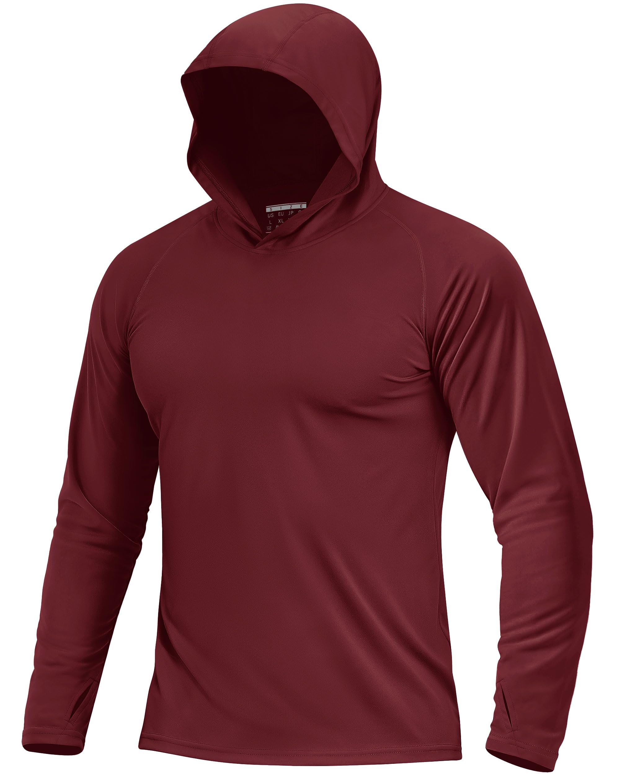 Boladeci Men's UPF 50+ Sun Protection Lightweight Hoodie Shirts Long Sleeve Fishing Shirt SPF UV Hiking Swim