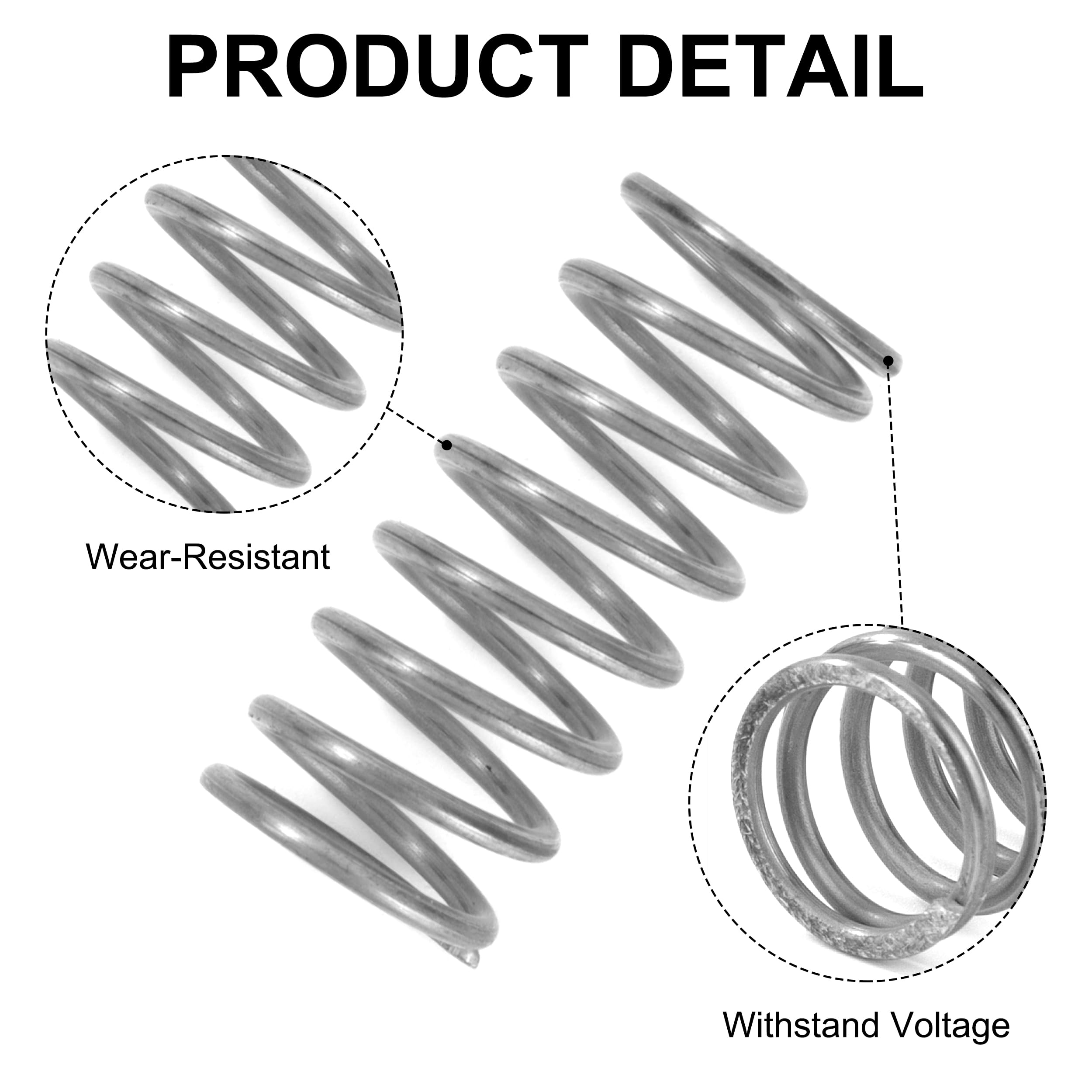 Ressorts Compression Acier Inox 35mm - Lot De 4, Diamètre 20mm, Force 1,58kg