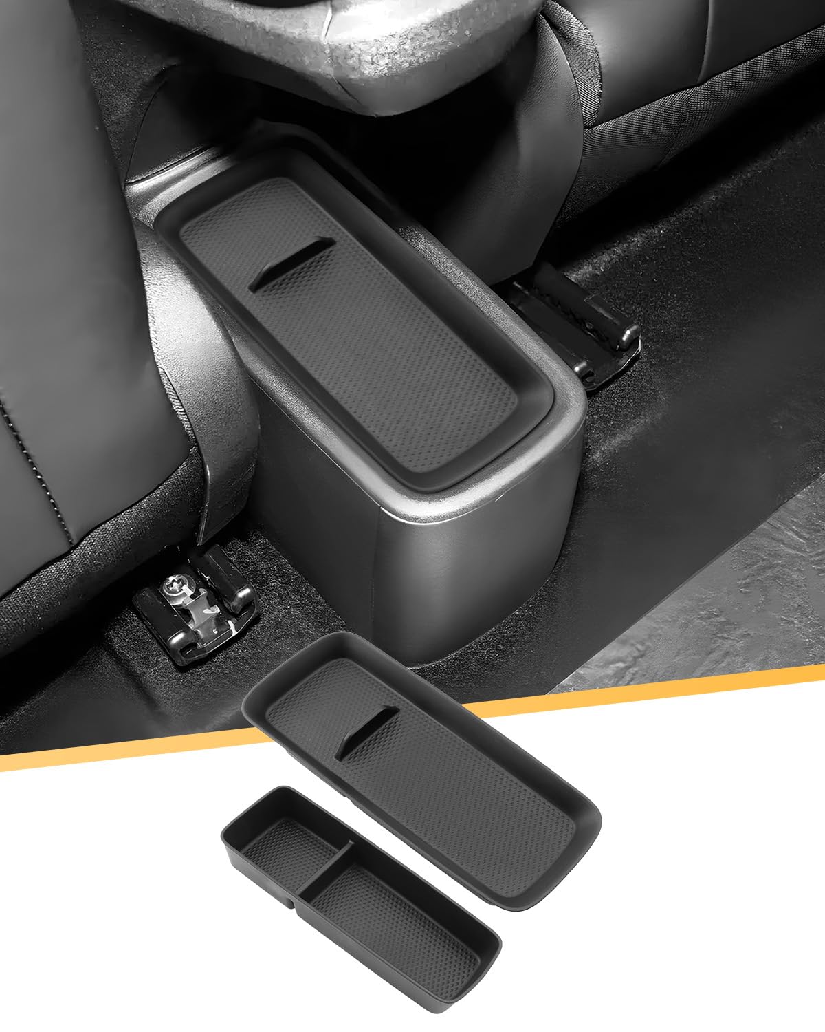 YEE PIN Para BYD Dolphin Surf/Seagull 2025 2026 2027 consola central caja de almacenamiento guantera doble capa extraíble Dolphin Surf/Seagull reposabrazos central organizador accesorios [2 unidades]