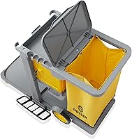 Vista 3 de Dryser Commercial Janitorial Cleaning Cart on Wheels - Housekeeping Caddy with Key-Locking Cabinet