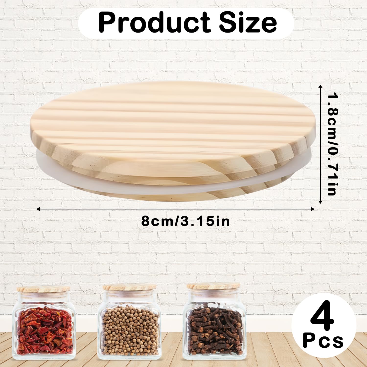 Coperchi In Bambù Per Tazze | 4 Pezzi | Con O Senza Foro Per Cucchiaio | Decorativi E Pratici - Foto 11