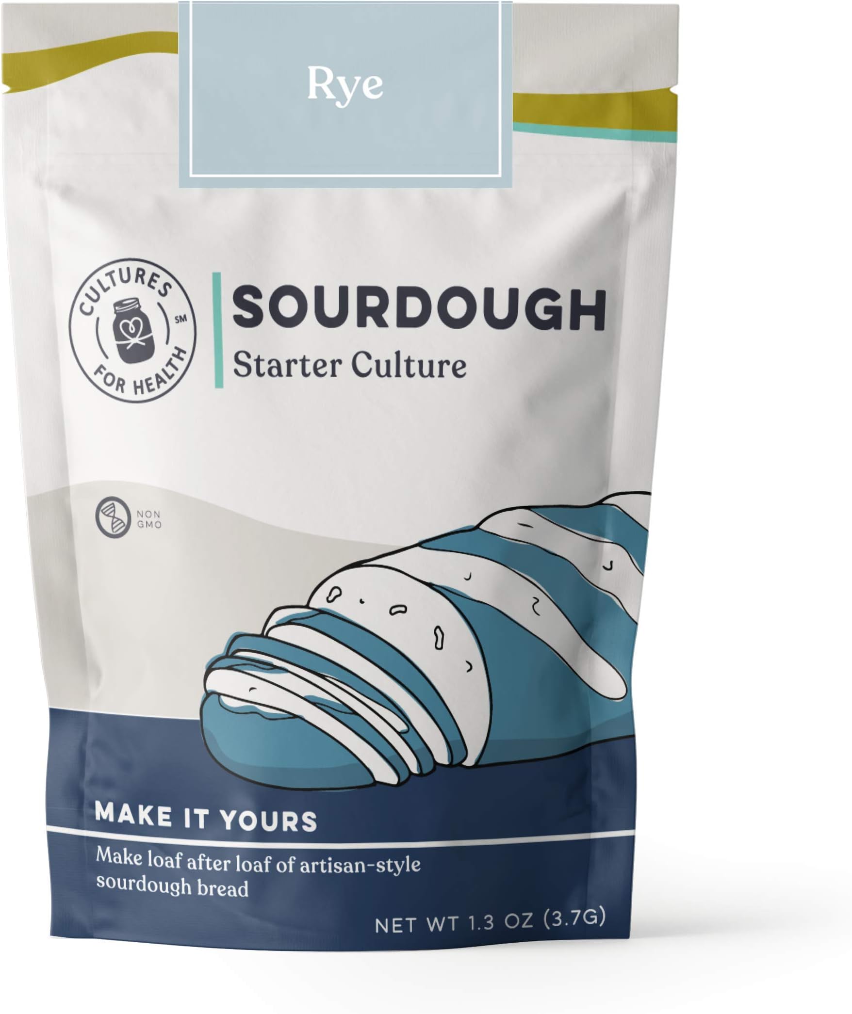 Cultures for Health Rye Sourdough Starter | Heirloom Style Dehydrated Culture for Baking Artisan Bread | DIY English Muffins, Noodles, Waffles, & More | Non-GMO Prebiotic Sourdough Bread