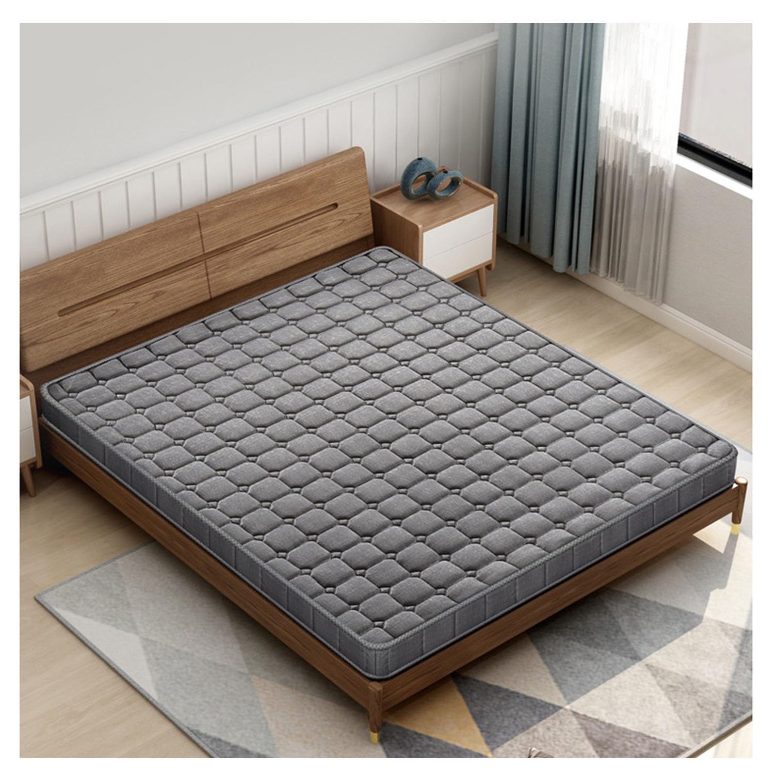 Colchones, Colchón De Palma Natural Puro, Colchón Plegable, La Sensación De Dormir Es Relativamente Dura, Soporte De Cinco Zonas(150 * 200CM*10CM)