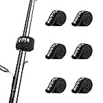 Booms Fishing RS3 5.9 Fishing Rod Wrap Pole Straps for The Tip of The Rods, Black 6pcs