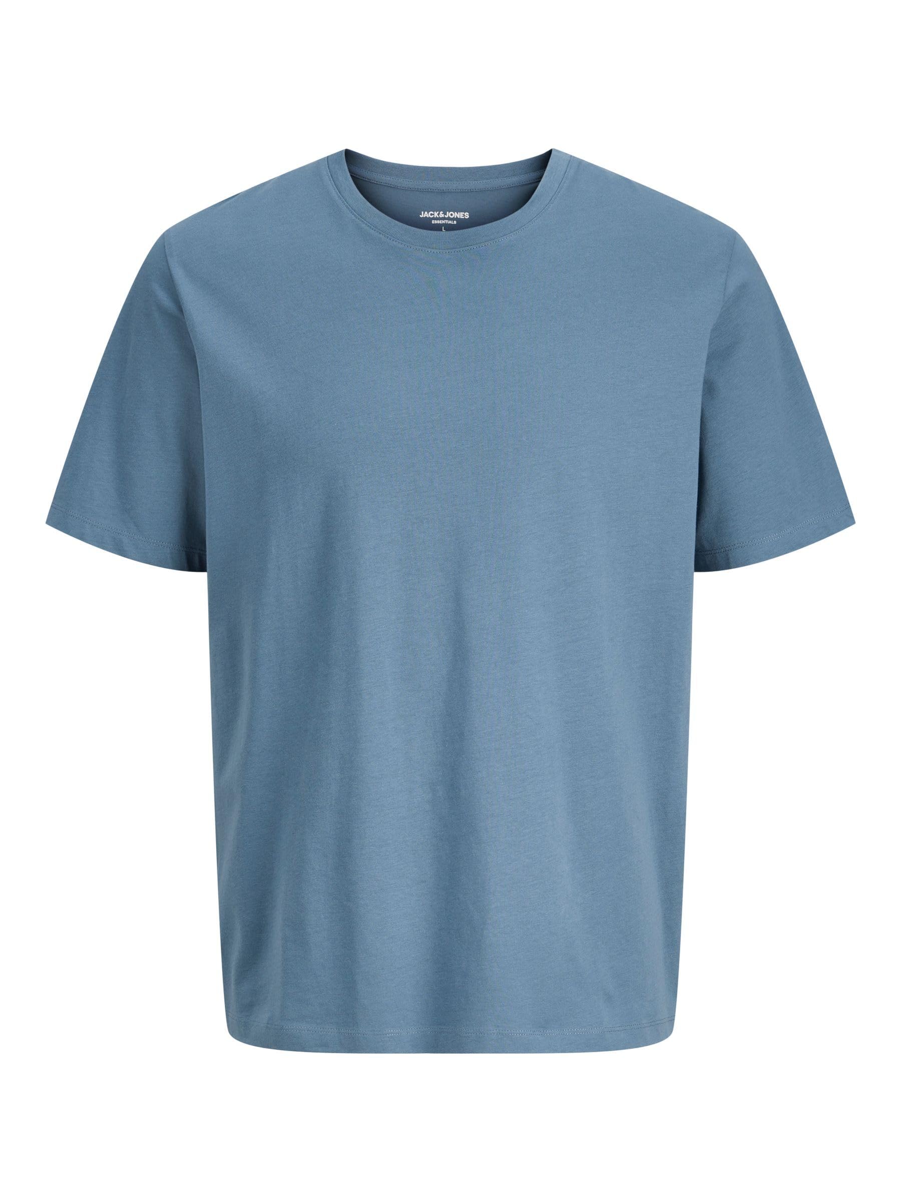 JACK & JONES Men's Jjeorganic Basic Tee SS O-Neck Noos T-Shirt, Blue Mirage, S