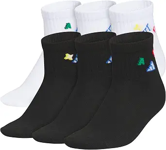  Kids Athletic Cushioned 6-Pack Quarter Socks (Little Kid/Big Kid/Adult)