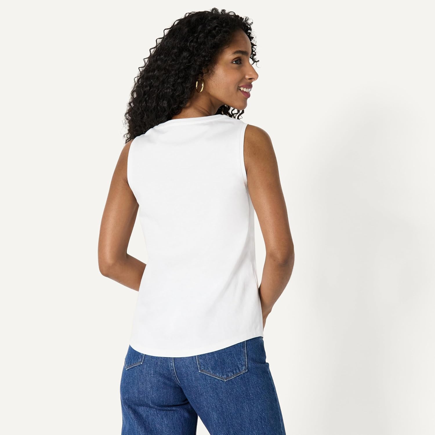 Women's Regular-Fit 100% Cotton Sleeveless Tank Top image 2