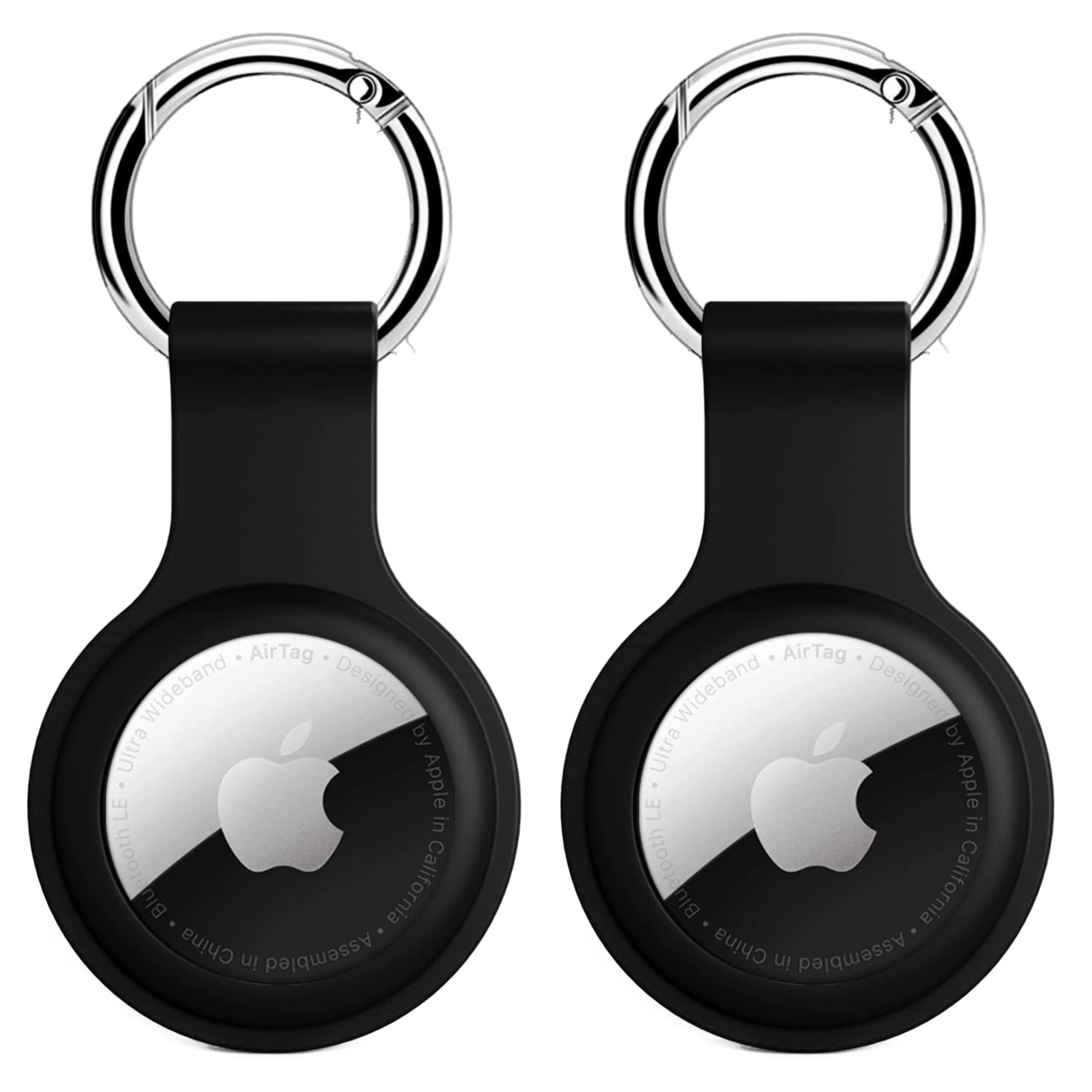 SQUIF Airtag Case for Apple Airtags Silicone Case Protective Cover for Airtag Case Locator Tracker Anti-Lost Device Keychain Protection Sleeve (2 x Black) (B09VFVLNQ4) Amazon Price History, Amazon Price Tracker