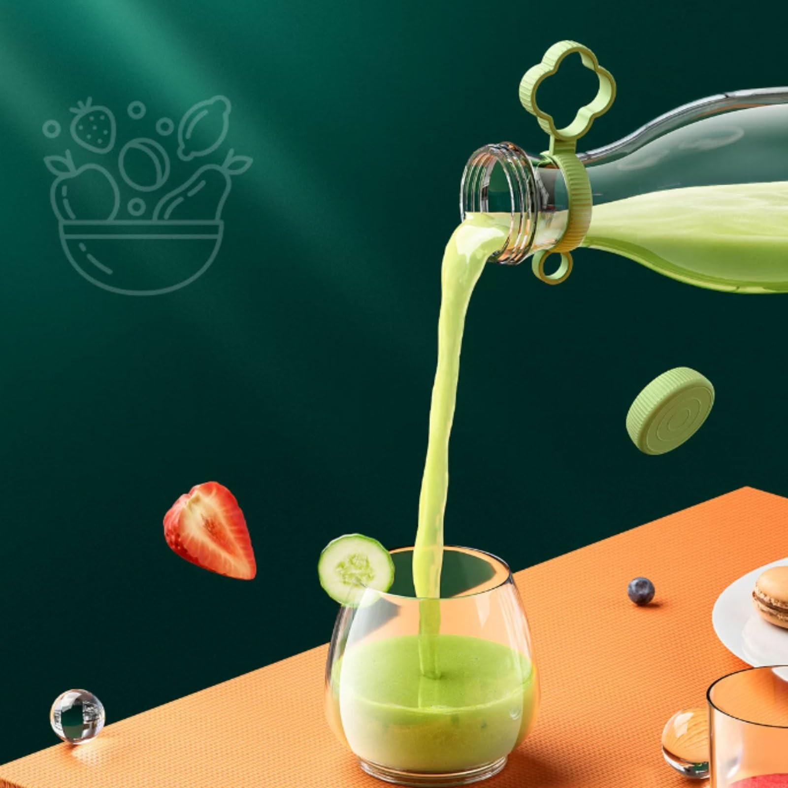 Potężny plastikowy przenośny blender wszechstronny 10-listkowy przenośny blender butelka do ładowania USB do kuchni, biura, podróży, kompaktowej siłowni